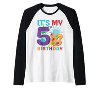 È il mio quinto compleanno Pittura Artista di compleanno di 5 anni Maglia con Maniche Raglan