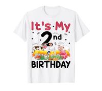 È il mio secondo compleanno Bambini 2 Anni Ragazza Animali da fattoria Maglietta