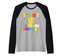 È Il Mio Secondo Regalo di Compleanno per Bambino e Ragazza di 2 Anni Maglia con Maniche Raglan