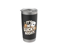 È il mio tema Lucky Night Poker Casino Bicchiere termico in acciaio inox doppia parete
