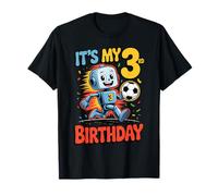 È Il Mio Terzo Compleanno con Cute Robot Soccer Maglietta