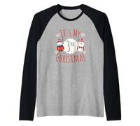 È Il Mio Terzo Costume di Compleanno di Natale Maglia con Maniche Raglan