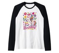 È Il Mio Unicorno per 15° Compleanno Maglia con Maniche Raglan