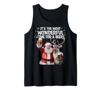 È Il Momento più Meraviglioso per Una Birra Natale Babbo Natale Canotta