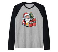 È Il Momento più Meraviglioso per Una Vacanza di Babbo Natale alla Birra Maglia con Maniche Raglan