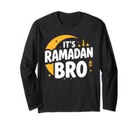 È Il Ramadan Fratello Felice Digiuno Islamico Mezzaluna Musulmano Maglia a Manica