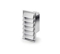 E-Jal HK flusso 150 Tende esterne, con Rueckstauklappe, Presa profonda: 120 mm, acciaio inox. Tende esterne 150 x 300 mm per Attacco 222 x 89 mm per COMPAIR flusso 150