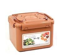 E-Jen, contenitore Kimchi per fermentazione probiotica, di alta qualità, con coperchio interno per chiusura sottovuoto 1.9 gal/ 7.4L Earthenware Brown