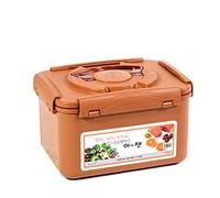 E-Jen, contenitore Kimchi per fermentazione probiotica, di alta qualità, con coperchio interno per chiusura sottovuoto 1.3 gal/ 5.2L Earthenware Brown