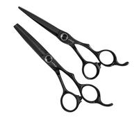 Set Forbici e-kwip Kuro per Tagliare i Capelli 55 + Forbici Modellanti 40