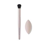 e.l.f. Cosmetics Concealer Brush, Duo Brush & Sponge Kit, accessori per make-up vegani, correzione impeccabile, per il baking e per fissare, 1 kit, Black