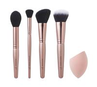 e.l.f. Full Face Makeup Brush & Sponge Set, accessori per correttore, polvere, highlighter, brush e altro, realizzati con setole sintetiche, prodotto vegano e non testato sugli animali