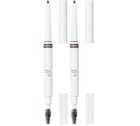 e.l.f. Instant Lift Waterproof Brow Pencil, matita per sopracciglia a lunga tenuta, per modellare e definire le sopracciglia, prodotto vegano e non testato sugli animali, Deep Brown (Confezione da 2)