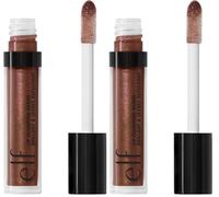 e.l.f. Lip Plumping Gloss, colore sheer super lucido, idrata e rimpolpa le labbra con vitamina E, prodotto vegano e non testato sugli animali, Chocolate Glaze (Confezione da 2)