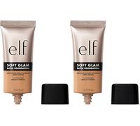 e.l.f. Soft Glam Satin Foundation, Medium Coverage, Long Lasting and Modulable for a Smooth Satin Finish, Vegan & Cruelty-Free, 33 Medium Warm (Confezione da 2)