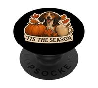 È la stagione American English Coonhound Dog Autunno Autunno PopSockets PopGrip Adesivo