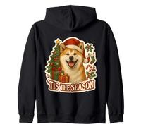 È la Stagione del Cane Akita, Buon Albero di Natale, Mamma, papà, Genitore Felpa con Cappuccio