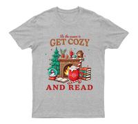 È la stagione per essere comodi e leggere le vacanze di Natale maglietta...