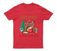 È la stagione per essere comodi e leggere le vacanze di Natale maglietta...