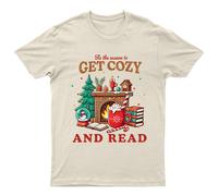 È la stagione per essere comodi e leggere le vacanze di Natale maglietta...