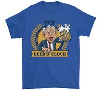 È L'Ora Della Birra Maglietta Divertente Alcolica Uomo 100% Cotone