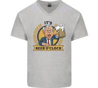 È L'Ora Della Birra Maglietta Divertente In Cotone Per Uomo A V