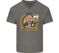 È L'Ora Della Birra Maglietta Divertente In Cotone Per Uomo A V