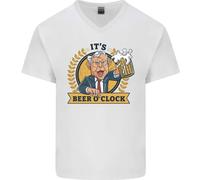 È L'Ora Della Birra Maglietta Divertente In Cotone Per Uomo A V
