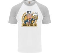 È L'Ora Della Birra Maglietta Divertente In Cotone Uomo A Maniche Corte