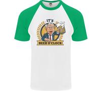 È L'Ora Della Birra Maglietta Divertente In Cotone Uomo A Maniche Corte