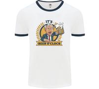 È L'Ora Della Birra Maglietta Ringer Divertente Uomo