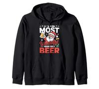 È l'ora più meravigliosa per un Natale alla birra Felpa con Cappuccio
