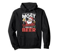 È l'ora più meravigliosa per un Natale alla birra Felpa con Cappuccio
