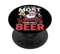 È l'ora più meravigliosa per un Natale alla birra PopSockets PopGrip Adesivo