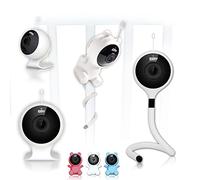 E.M.Y. Design - Asta flessibile per Baby Monitor con vite 1/4 pollice, supporto per fotocamera, robusto e regolabile, non necessita di foratura, per lettino, tavolo (Colore: bianco)