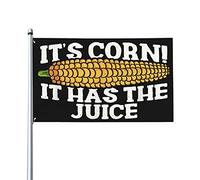 È mais! Ha il succo divertente simpatico bambino mais canzone per tutte le stagioni bandiera da giardino banner da cortile per bandiere da giardino decorazioni per esterni