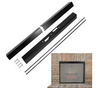 e mantovana per, mantovana per schermo per, Set di finiture per schermo per caminetto in metallo regolabile, Forniture di arredamento per appartamento, casa, soggiorno, sala da pranzo