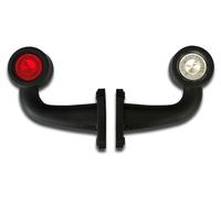 E-MARK 2 x LED ROSSO BIANCO INDICATORE LATERALE LUCI DI POSIZIONE CAMION...