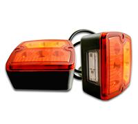 E-MARK 2 x LUCI POSTERIORI LED INDICATORE FRENO NR PIASTRA CAMION SCANIA...