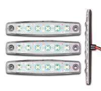 E-MARK 4 x 24V LED ANTERIORE BIANCO INDICATORE LATERALE LUCI DI CONTORNO...