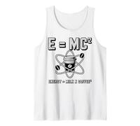 E MC2 Energia Latte X caffè Fisica Umorismo Scienza Scherzo Canotta