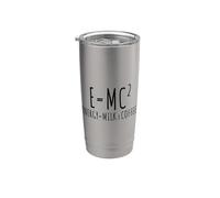 E=MC2 Fisica che Dice L'energia Gioco di Parole Nerd Caffè Bicchiere termico in acciaio inox doppia parete