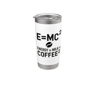 E=MC2 Fisica che Dice L'energia Gioco di Parole Nerd Caffè Bicchiere termico in acciaio inox doppia parete