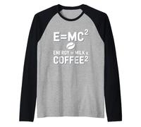 E=MC2 Fisica Che Dice L'energia Gioco di Parole Nerd caffè Maglia con Maniche Raglan