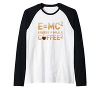 E=MC2 Fisica Che Dice L'energia Gioco di Parole Nerd caffè Maglia con Maniche Raglan
