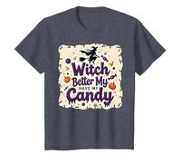 È Meglio Che la Strega di Halloween Si diverta con i Miei dolcetti o scherzetti Maglietta, Bambini, Pervinca, 4 Anni
