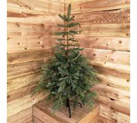 E+N - Abete Grandis Fir H:120 cm Luvi-PE-Mix, 575 punte, diametro: max. 91 cm, supporto in metallo (diametro 35 cm)
