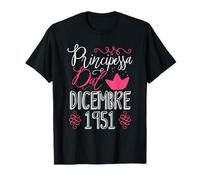 É Nata Una Principessa Dicembre 1951-75 Compleanno Anni Maglietta