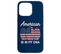 È nel mio DNA Divertente Impronta Digitale Bandiera Americana Patriottica Custodia per iPhone 15 Pro Max