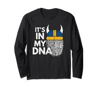 È nel Mio Dna Elmo Vichingo Svedese Maglia a Manica